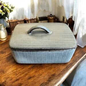 Broste Copenhagen Butter Dish Nortic Sea Hand Made? 5.5x4x2 inches Lidded